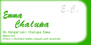 emma chalupa business card
